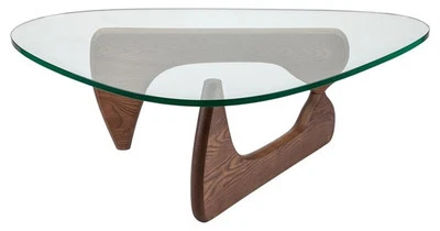 Mesa de centro moderna estilo Isamu Noguchi en madera de nogal (100% madera maciza)  Foto 1 de 2
