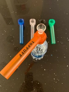 Orange Portable Hookah Screw on Bottle Converter Water Glass Bong - Picture 1 of 10