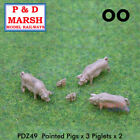 PIGS Painted farm livestock animals ready to place PD Marsh OO gauge Z49