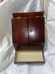 WOOD desk secretary Table Desk Top letter Holder/organizer /greeting cards - Picture 1 of 10