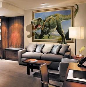 3D Green Dinosaur 2260 Wallpaper Mural Wall Print Wall Wallpaper Murals US Coco - Picture 1 of 10