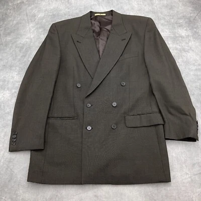 Blazer Joseph Abboud Hombre 40 Marrón Manchado Doble Pecho Carrera Nordstrom De Colección Foto 1 de 4