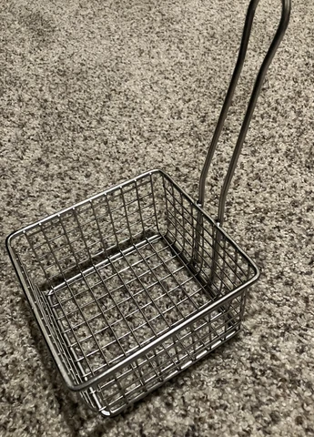 DIpping Basket -Heavy Duty Wire with Handle - 12.5" x 6.5" Square Cover