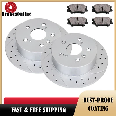 Ajuste para TOYOTA CAMRY 2012-2017 281mm rotores de freio traseiro e freios pastilhas de freio - Imagem 1 de 4