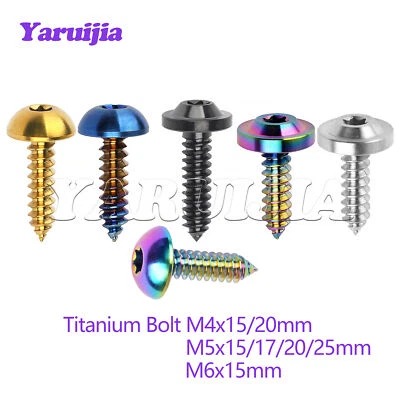 Titanium Bolt M4x15 20mm M5x15 17 20 25mm M6x15mm Self Tapping Torx Head Screws - Image 1 of 4
