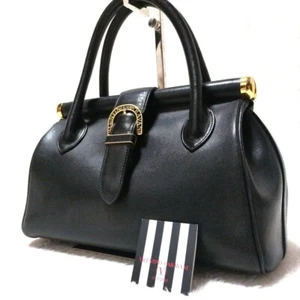 Valentino Garavani Handbag Tote Bag Purse Leather Black Authentic - Picture 1 of 20