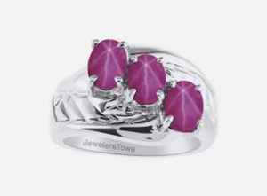 Star Ruby Ring, Women Ring, 925 Solid Sterling Ring, Ruby Ring, Multi Ring - Picture 1 of 5
