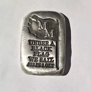 Mutiny Metals 1 Ounce .999 Silver Under A Black Flag We Sail Bar - Picture 1 of 1