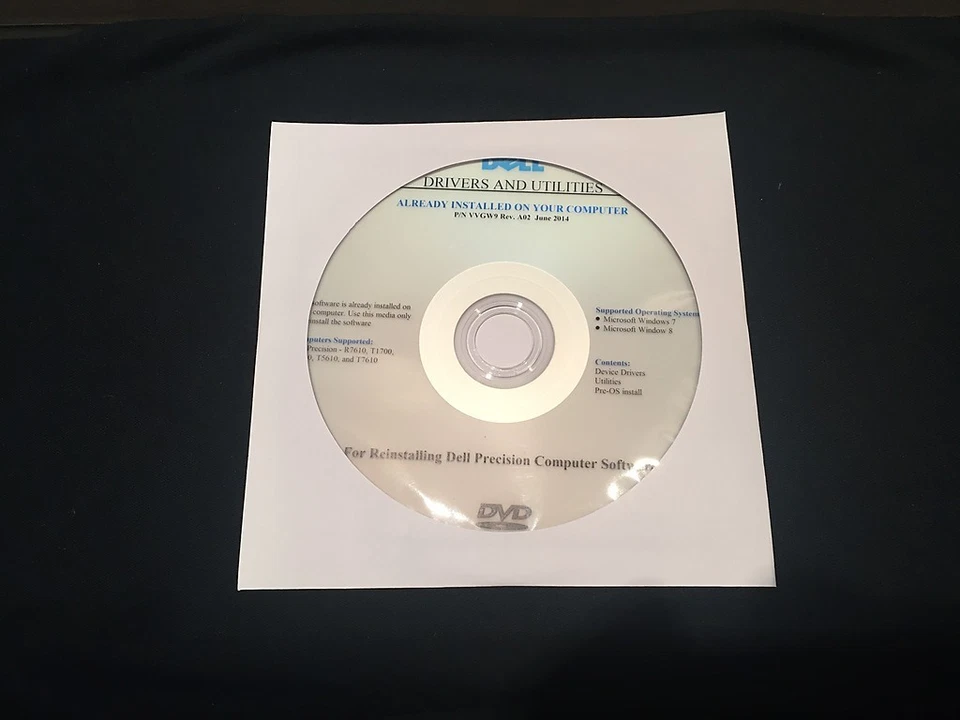 DELL Precision R7610 T1700 T3610 T5610 T7610 Drivers DVD CD Disc - Image 1 of 1
