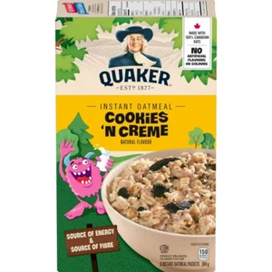 Quaker Cookies n Creme Flavor Instant Oatmeal, 304g Box - Picture 1 of 5
