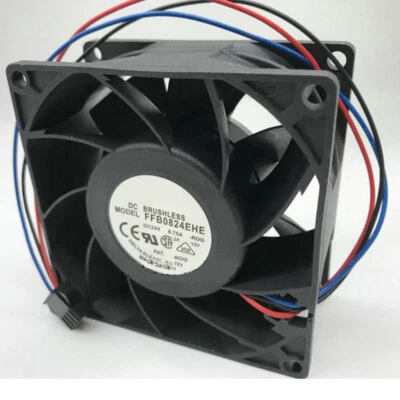 1PCS For Delta FFB0824EHE 80*80*38mm 3-wires 24V 0.75A Inverter Cooling Fan - Image 1 of 3