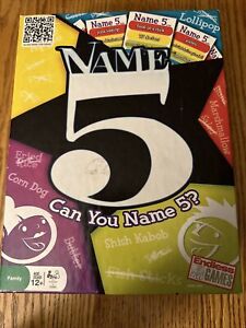 Can You Name 5?  Fun Board Game - Excellent Condition - Complete