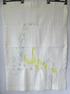 VINTAGE BABY CHATHAM BLANKET MOTHER DUCK & BABIES WHITE SATIN TRIM 36 X 50 EUC - Picture 1 of 7