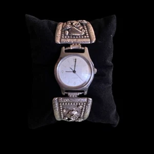 Native American Artisan Made 925 Sterling Silver Watchband Stainless Steel Timex - Picture 1 of 7