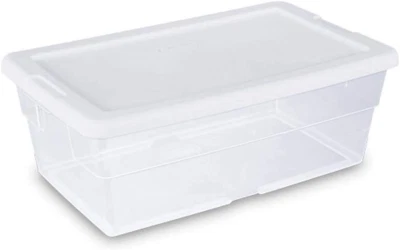 STERILITE 6 Qt Storage Box, Stackable Bin with Lid, Plastic Container to Organiz - Image 1 of 4