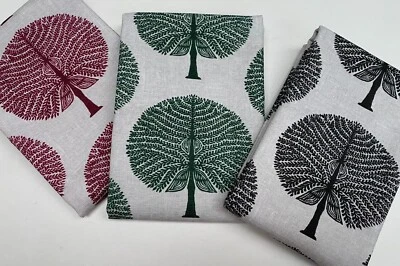 Mulberry Tree 100% Cotton Fabric Natural Home Decor Curtains Material 55" Wide - Image 1 of 2