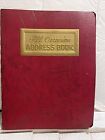 Vtg 1947 maroon leatherette Address Book by Walter P Phillips, Newton Mass. NOS