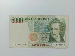5000 LIRE BELLINI SERIE SOSTITUTIVA XB . A EMISSIONE 1988 R2 - Foto 1 di 2