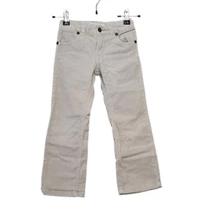 Cherokee Girls Corduroy Pants Size 4 Beige Straight Leg Adjustable Waistbands - Picture 1 of 10