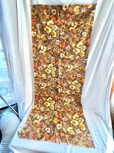 Vintage 1960's Clothing Fabric Autumn Browns Yellows Oranges 1 yd 14” / 45” wide - Picture 1 of 5