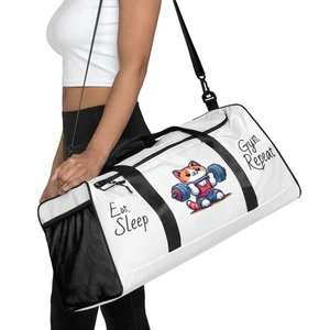 Bolsa de Lona Eat Sleep Gimnasio Repetición Gatito Gato Levantamiento de Pesas - Imagen 1 de 2