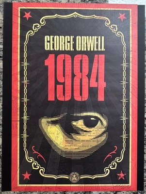 Shepard Fairey "1984"" Obey Giant George Orwell 打印 罕见 2008 S/N LE #75/200!! — 第 1/4 张图片
