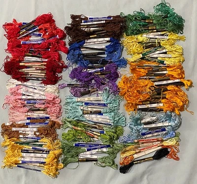 200 J&P COATS,Star, Coats & Clark Vtg STRANDSHEEN  Rayon Embroidery Floss Skeins - Image 1 of 4