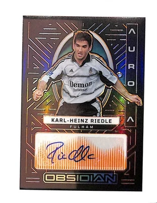2022-23 PANINI OBSIDIAN SOCCER AAKHE KARL-HEINZ RIEDLE AUTOGRAPH ORANGE 37/75 - Image 1 of 2