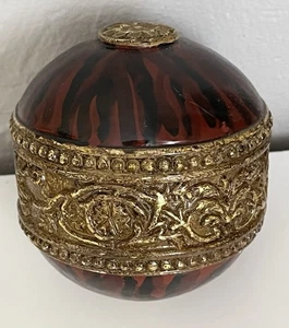 "Relleno de cuenco decorativo vintage esfera de bola ornamentada detalle elevado decoración del hogar 4-1/4""" - Imagen 1 de 5