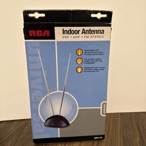 Originale RCA ANT110 universale UHF VHF FM stereo antenna TV da interno funzionante - Foto 1 di 2