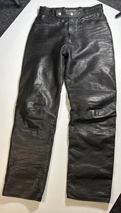 STAGG MELBOURNE Leather Motorcycle Pants Vintage Womens Sz Small Australia Made - Picture 1 of 19