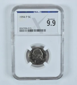 1994-P Jefferson Nickel Specimen 9.9 NGC X NGCX *5595 - Picture 1 of 5