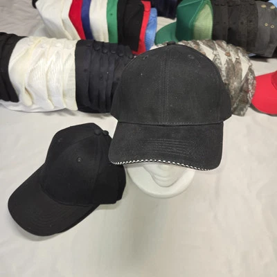 Винтажная шляпа Falcon с регулируемым ремешком черная новая из старых запасов клетчатая отделка с логотипом готова - Изображение 1 из 4