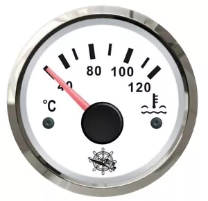 Wassertemperaturanzeige 40/120° weiß/poliert Mercruiser Volvo Penta Alpah One - Bild 1 von 1