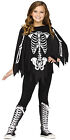 Poncho Skeleton Child Girls Costume Black Halloween