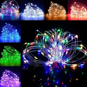 2M 5M 10M 100 LED Christmas Tree Fairy String Party Lights Lamp Xmas Waterproof - Picture 1 of 30