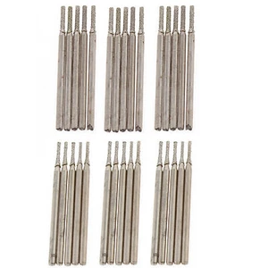 30Pcs 1.2 1.5 mm Diamond Drill Bits Kit Recubierto Carving Burrs Herramientas para piedras preciosas - Imagen 1 de 16