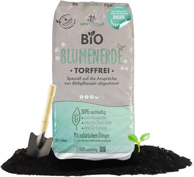 Hochwald - Bio Blumenerde 5 - 80 L torffrei - Blumen & Pflanzen-Erde biologisch