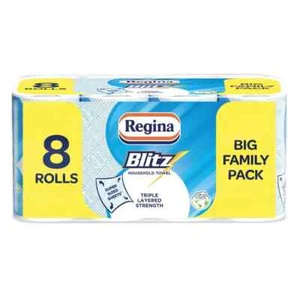 Regina Blitz 3 lagig Küchentuch Jumbo XL Rollen Haushaltstücher 4 8 16 Rollen - Bild 1 von 14