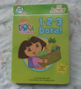 📕📖LeapFrog Tag Junior Nickelodeon Dora the Explorer 1-2-3 DORA! Learning Book - Picture 1 of 2