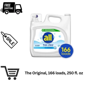 all free clear Liquid Laundry Detergent, The Original, 166 loads, 250 fl. oz. - Picture 1 of 2