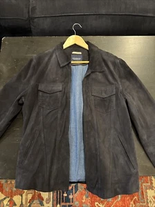 Mens Scotch & Soda Suede Denim Jacket Large MSRP $495 - Picture 1 of 6