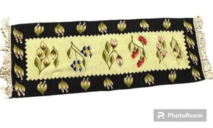 Vintage polnische Cepelia gewebte Wolle handgefertigte Wandhänge Wandteppich 55x32cm-246 - Bild 1 von 8