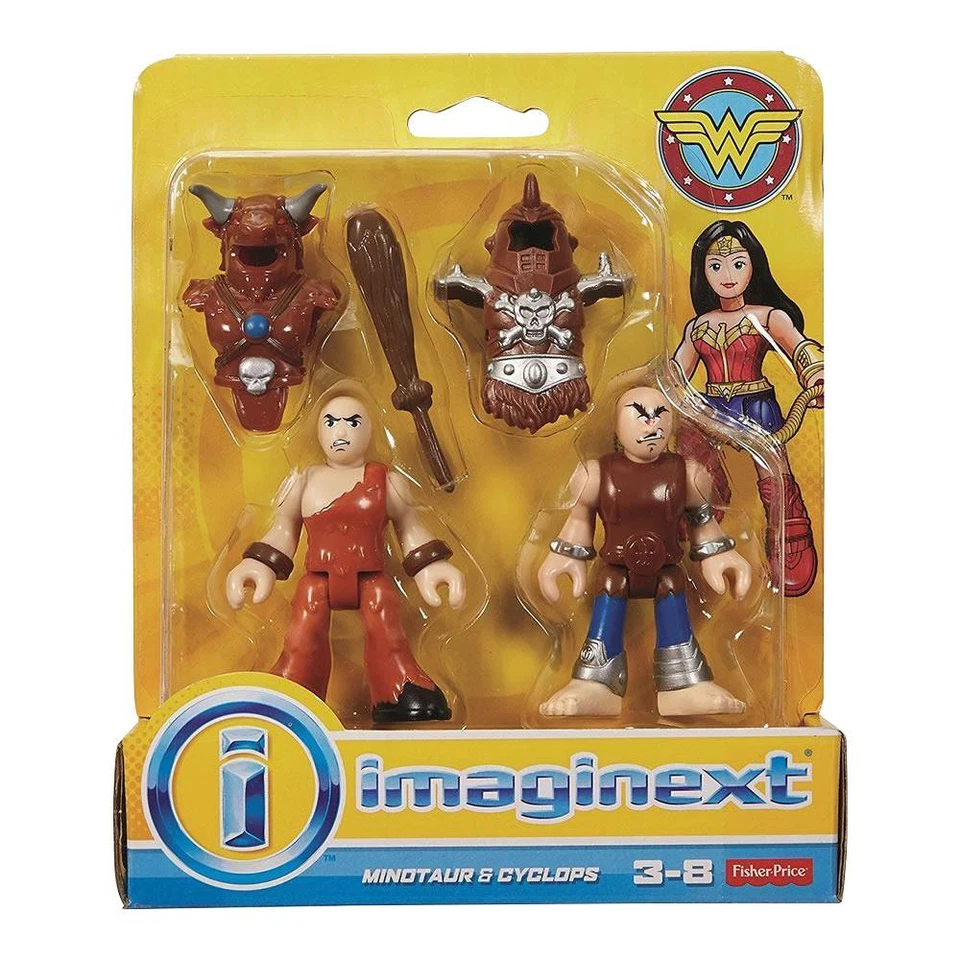 Figuras de ação Imaginext Mulher Maravilha Minotauro e Ciclope - Imagem 1 de 2