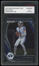 ZACH WILSON 2021 PANINI PRIZM DRAFT PICKS #105 1ST GRADED 10 ROOKIE CARD RC JETS