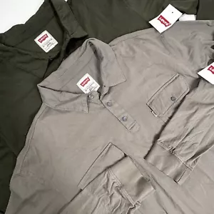 2 Levi’s Mens 3XL Long Sleeve Polo Shirts 2 Pocket Pullover Casual LOT NWT - Picture 1 of 10