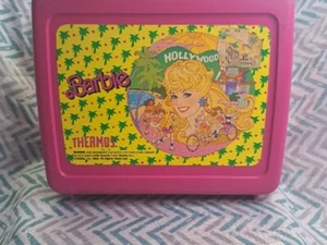 Vintage 80s 1988 Pink Plastic Hollywood Barbie Lunch Box NO THERMOS - Picture 1 of 1