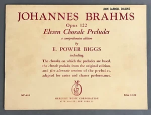 E. Power Biggs Brahms Opus 122 Eleven Preludios Corales Mercury Music 1949 - Imagen 1 de 8