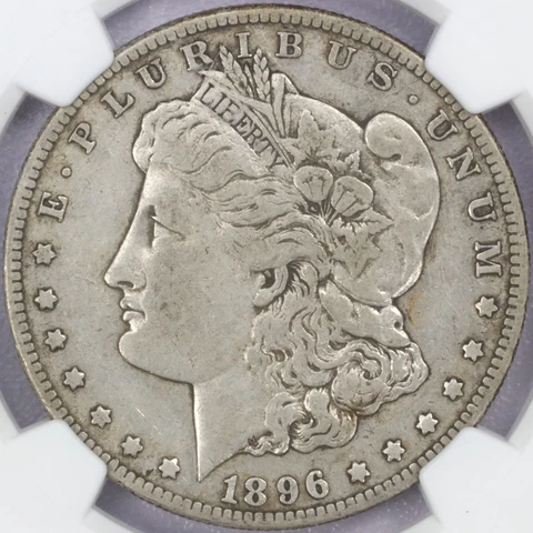 1896-S $1 Morgan Silver Dollar - NGC VF 25 Cover
