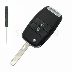 Replace 2 Button Remote Flip Folding Key Case Shell fit for KIA Sorento Carens - Bild 1 von 5